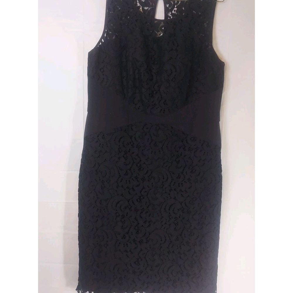 Limited Edition Womens Black Lace Dress‎ 18 Lined Zip Up Goth Y2k Dance Dinner